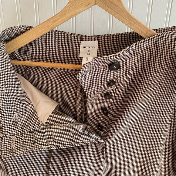 H&M Size 8 Checkered Trousers with Button Up Fly - Picture 3 of 4